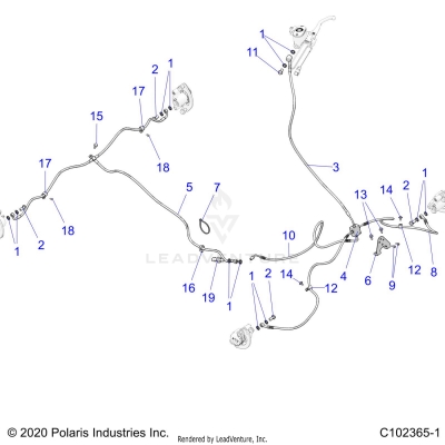 BRAKES, BRAKE LINES - A25SXD95A9 (C102365-1)