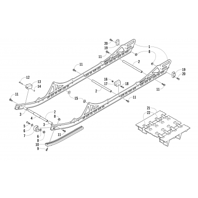 SLIDE RAILS AND TRACK ASSEMBLY