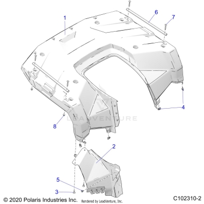 BODY, REAR CAB - A25SEE57CY/EY (C102310-2)