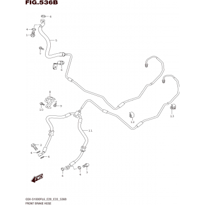 FRONT BRAKE HOSE (GSX-S1000FAL6 E28)