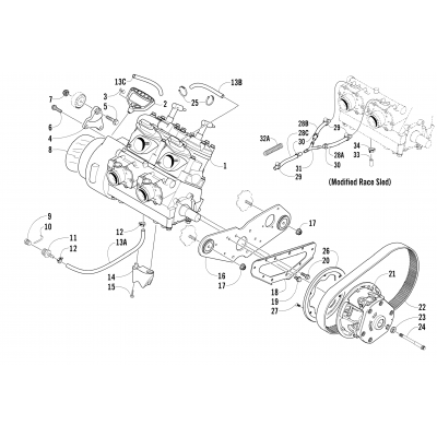 ENGINE AND RELATED PARTS