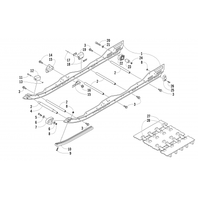 SLIDE RAIL AND TRACK ASSEMBLY