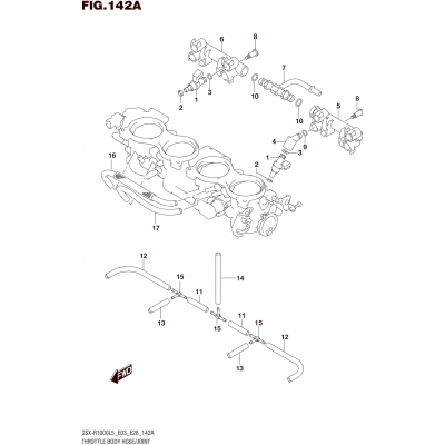 THROTTLE BODY HOSE/JOINT (GSX-R1000L5 E03)