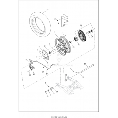 WHEEL, REAR