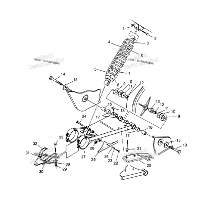 Swing Arm/Shock Mounting 2X4 400L