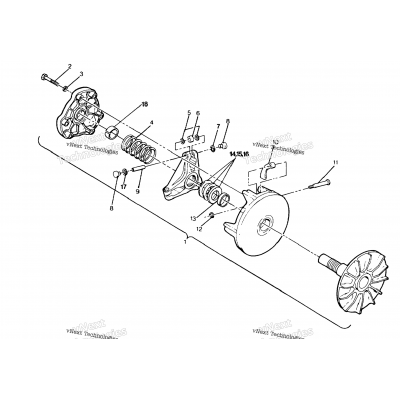 Drive Clutch Assembly 350 2X4