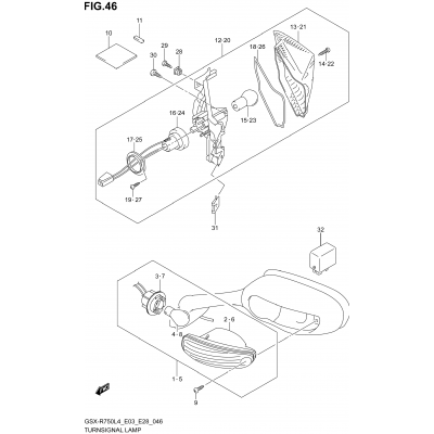 TURNSIGNAL LAMP (GSX-R750L4 E33)