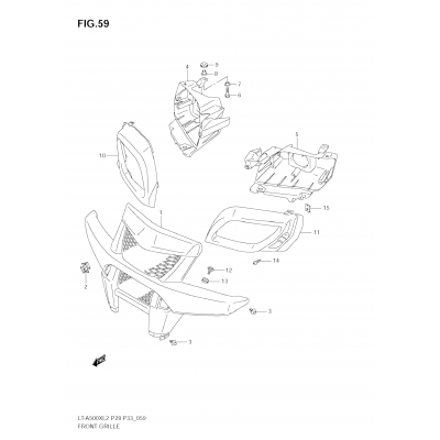FRONT GRILLE (LT-A500X E33)