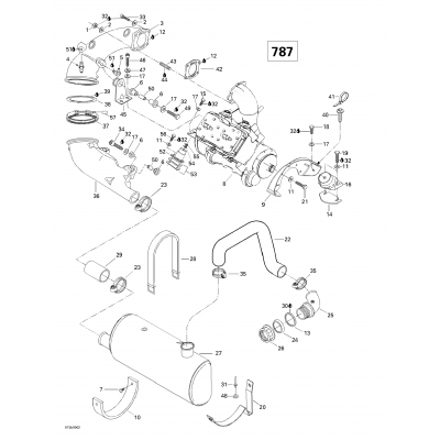 Engine Support And Muffler (787)