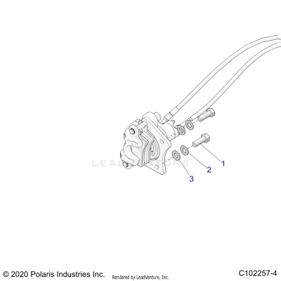 BRAKES, BRAKE CALIPER, REAR, MOUNTING - A23SJS57CX/EX (C102257-4)