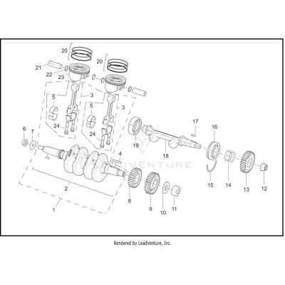 CRANKSHAFT AND PISTON ASSEMBLY