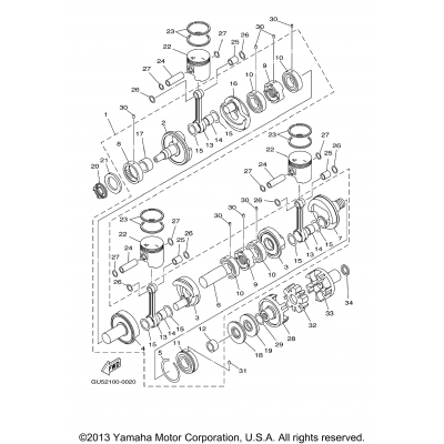 Crankshaft. Piston