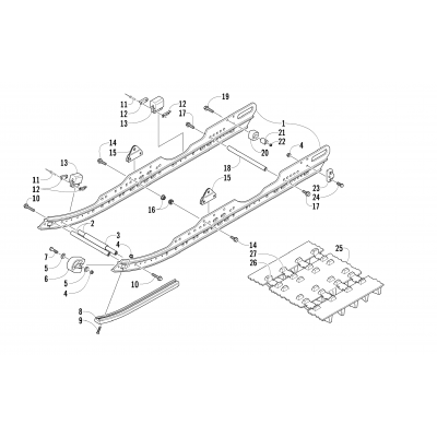 SLIDE RAIL AND TRACK ASSEMBLY