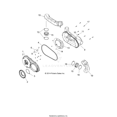 BODY, CLUTCH COVER - A17SUH57N5 (49ATVCLUTCHCVR15UTE)