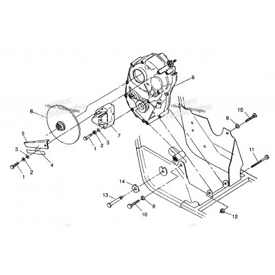 Gearcase/Brake Mounting 4X4 250