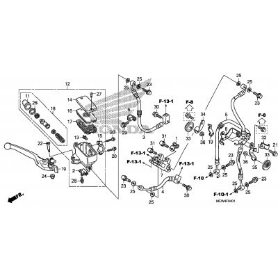 FRONT BRAKE MASTER CYLINDER (ABS)