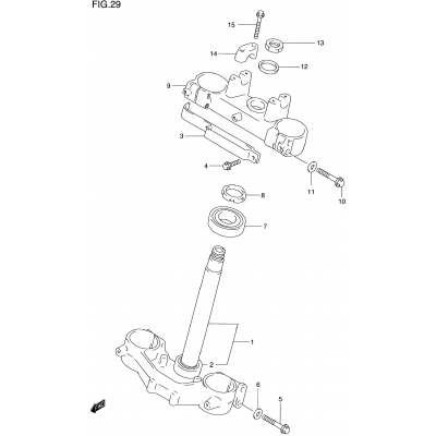 STEERING STEM (MODEL T/V/W)