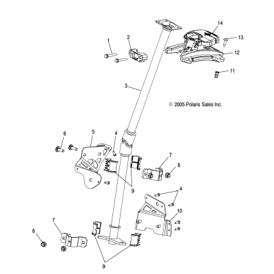 Steering Post, Assembly /Fsa/Fsb/Me6fs/Mc6fs