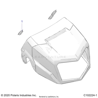 BODY, HEADLIGHT POD, PLUGS - A25SKE57C1/CK/E1/EK (C102224-1)