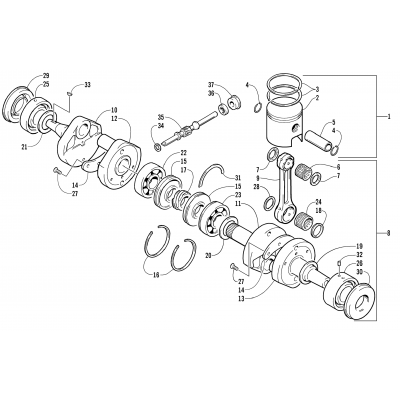 PISTON AND CRANKSHAFT