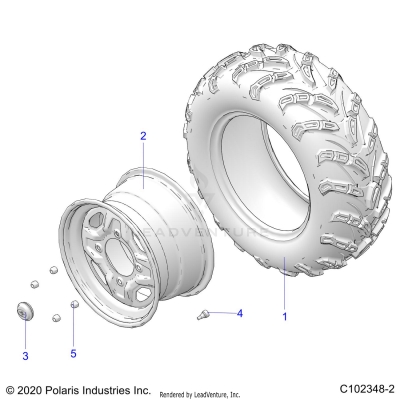 WHEELS, REAR - A25SVA85A4 (C102348-2)