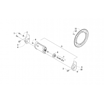 ELECTRIC START - STARTER MOTOR ASSEMBLY