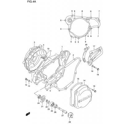 CRANKCASE COVER-WATER PUMP (MODEL W/X/Y)