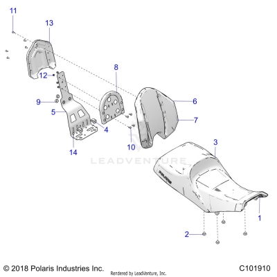 BODY, SEAT - A19SDE57F1/SDA57F1 (C101910)