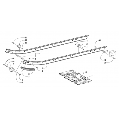 SLIDE RAIL AND TRACK ASSEMBLY