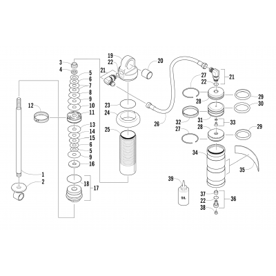 REAR SUSPENSION FRONT ARM SHOCK ABSORBER