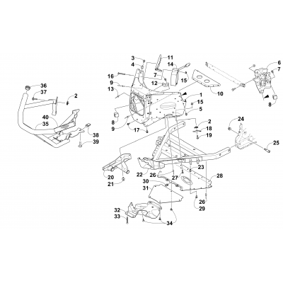 FRONT BUMPER AND FRAME ASSEMBLY