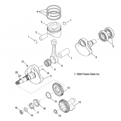 Crankshaft & Piston R06rd50ab/Ac
