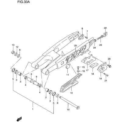 REAR SWINGING ARM (MODEL V)