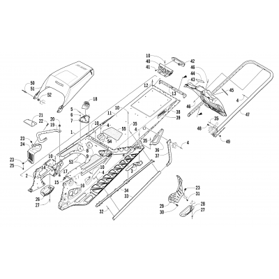 TUNNEL, REAR BUMPER, AND SNOWFLAP ASSEMBLY