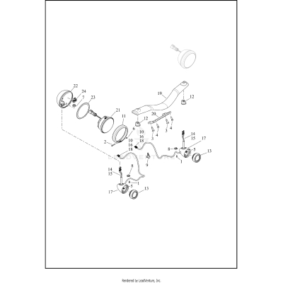 AUXILIARY/FOG LAMPS AND TURN SIGNALS, FRONT - FLHC
