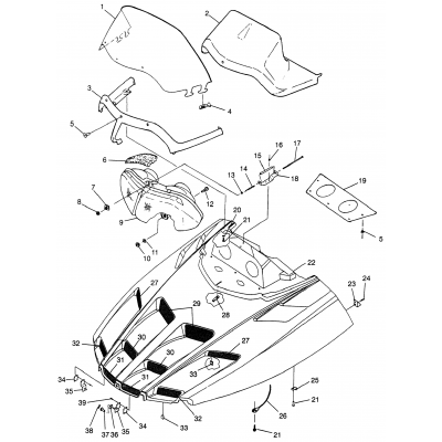 Hood 600 Xcr 0975677, 600 Xcr Se H975677 & European 600 Xcr Se