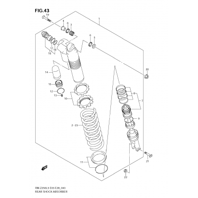 REAR SHOCK ABSORBER (RM-Z250L3 E3)