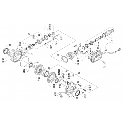 FRONT DRIVE GEARCASE ASSEMBLY