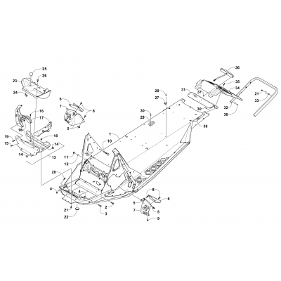 CHASSIS, REAR BUMPER, AND SNOWFLAP ASSEMBLY