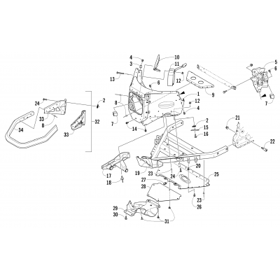 FRONT BUMPER AND FRAME ASSEMBLY