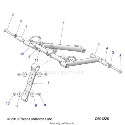 SUSPENSION, TORQUE ARM, FRONT - S20EKL8RS (C601225)