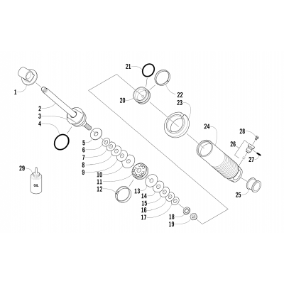 REAR SUSPENSION FRONT ARM SHOCK ABSORBER