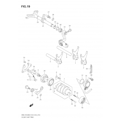 GEAR SHIFTING (RM-Z450 K8/K9/L0)