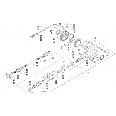 REAR DRIVE GEARCASE ASSEMBLY