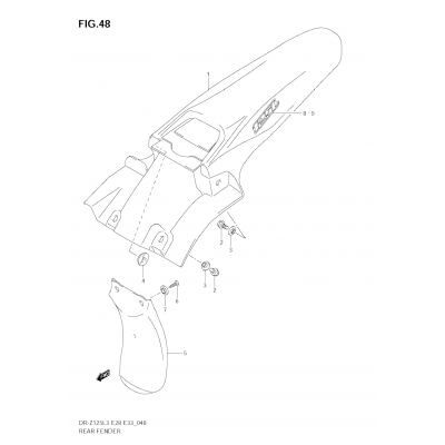 REAR FENDER (DR-Z125LL3 E33)