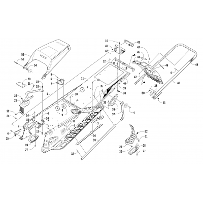 TUNNEL, REAR BUMPER, AND SNOWFLAP ASSEMBLY