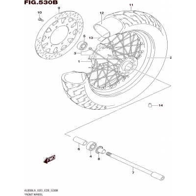 FRONT WHEEL (VL800L6 E28)