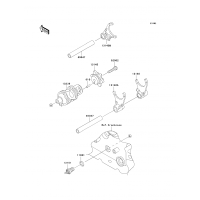 Gear Change Drum/Shift Fork(s)