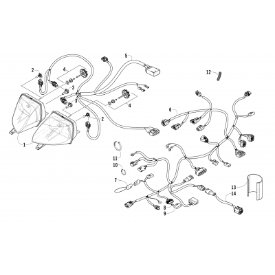 HEADLIGHT AND WIRING ASSEMBLIES