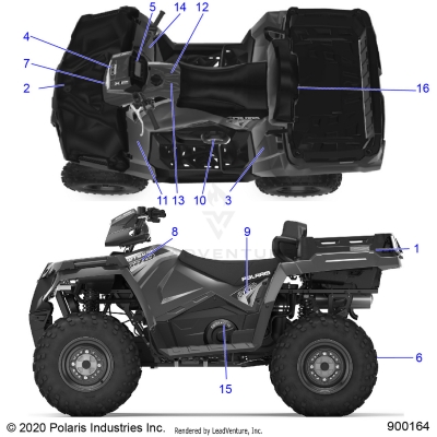 BODY, DECALS - A20SUE57D5 (900164-01)